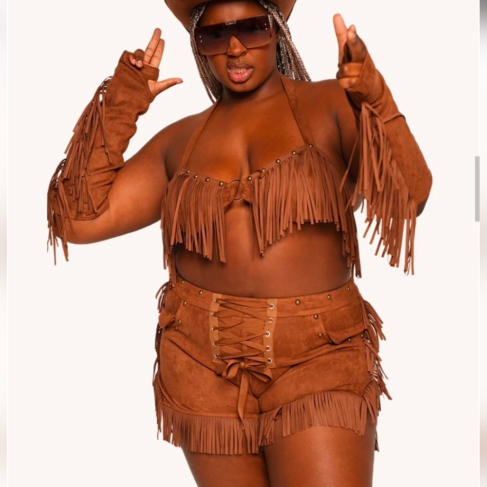 iHeartRaves Saddle Up Cowgirl Set Sz 2x